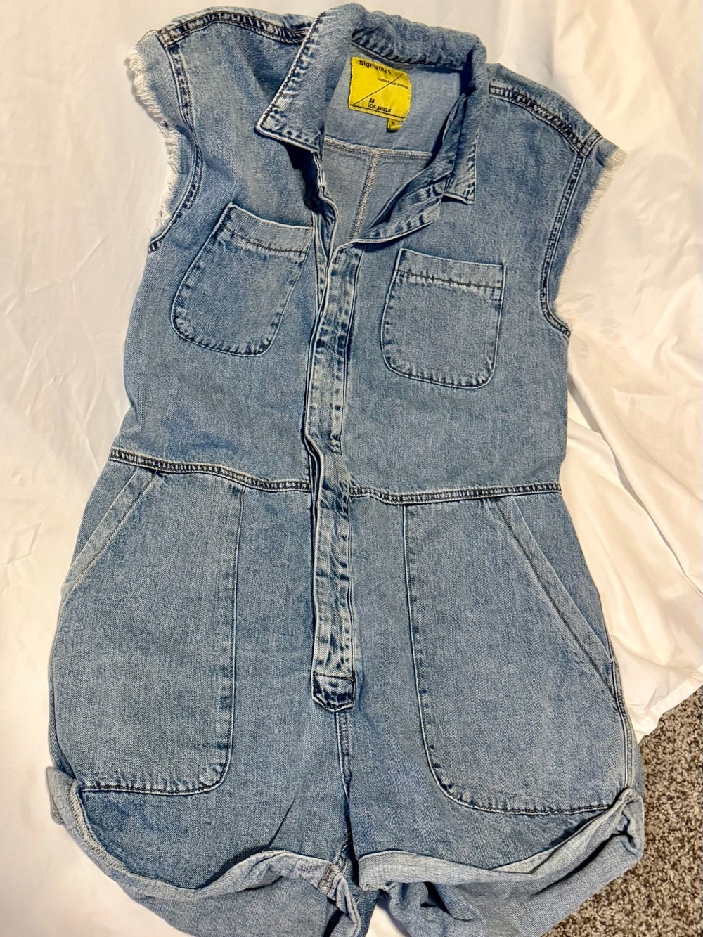 Signature by Levi Strauss Light Wash Denim Romper